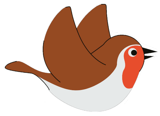 animacion gif de un ave vectorizada en vuelo